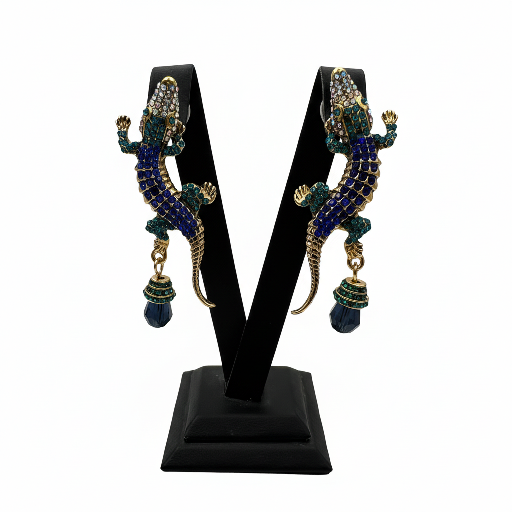 Renkli Kertenkele Küpe