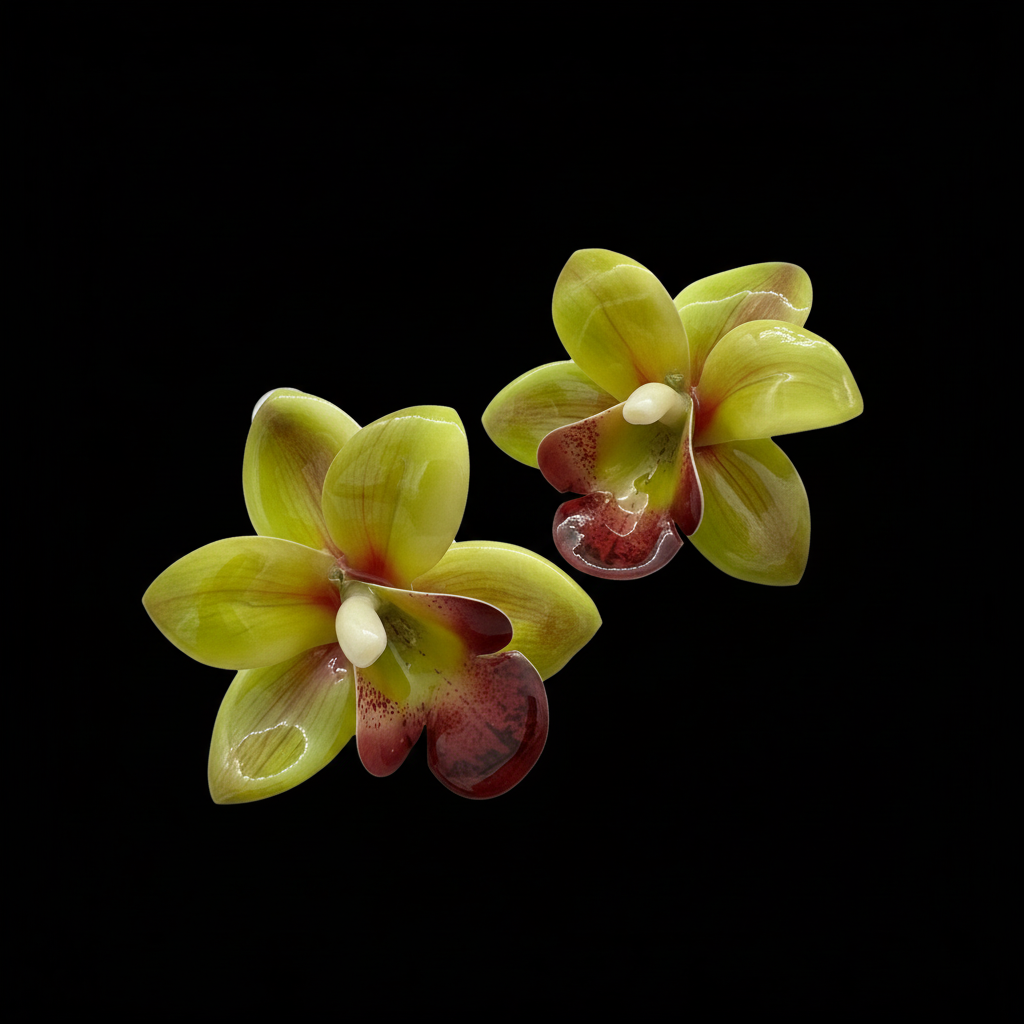 Orkide Çiçek Küpe