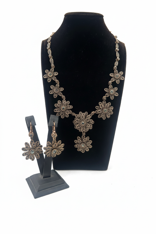 Bronz Mücevher Seti - Kolye ve Küpe