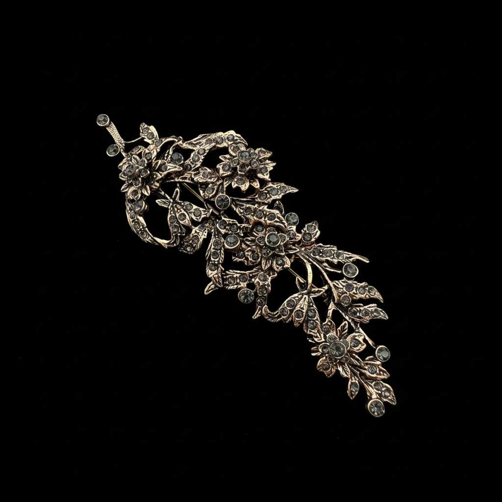 Bronz Çiçek Broş