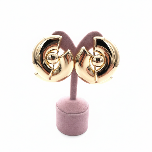 Gold Spiral Küpe